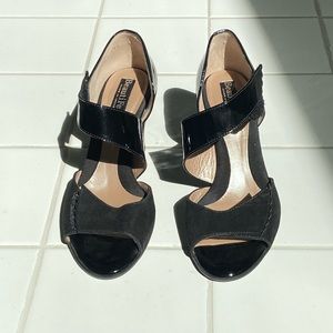 BeautiFeel suede/patent leather dress heels